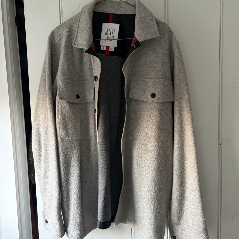 Topo Designs Light Gray Shirt Jacket